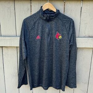 St. Louis Cardinals Adidas Quarter Zip Long Sleeve Ultimate Tee Shirt Size Large